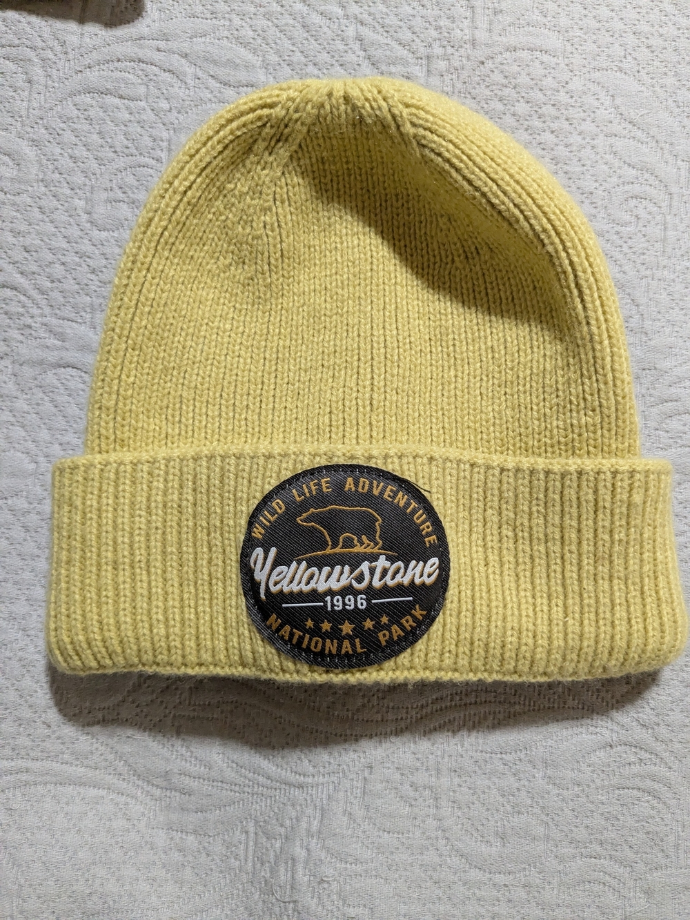 Yellowstone National Park Yellow Knit Beanie Hat